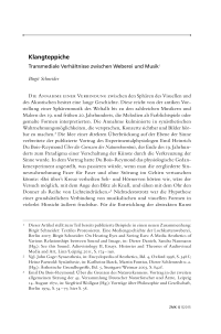 Klangteppiche. Transmediale Verhältnisse zwischen Weberei und Musik 