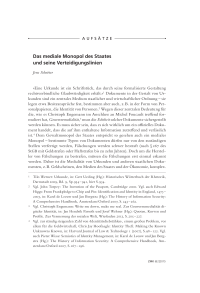 Das mediale Monopol des Staates und seine Verteidigungslinien 