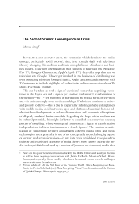 The Second Screen: Convergence as Crisis 