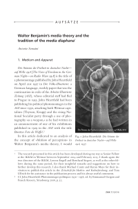 Walter Benjamin's media theory and the tradition of the media diaphana 