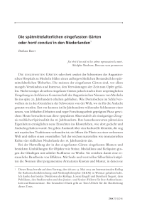 Die spätmittelalterlichen eingefassten Gärten oder horti conclusi in den Niederlanden 