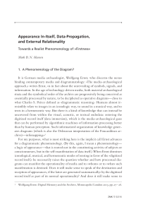 Appearance In-Itself, Data-Propagation, and External Relationality: Towards a Realist Phenomenology of »Firstness« 