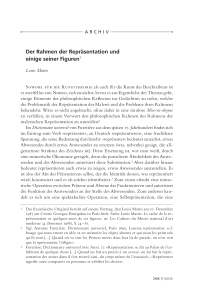 Der Rahmen der Repräsentation und einige seiner Figuren 