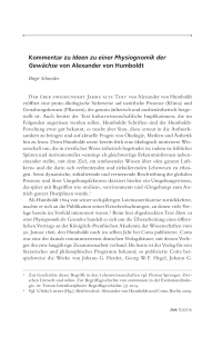 Kommentar zu "Ideen zu einer Physiognomik der Gewächse" von Alexander von Humboldt
