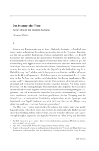 Das Internet der Tiere: Natur 4.0 und die conditio humana