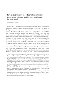 Sarcodeströmungen und »Natürliche Zuchtwahl«.