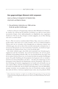 Interview mit Jean-Luc Nancy