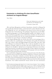 Kommentar zu Anleitung für einen bewaffneten Aufstand von Auguste Blanqui