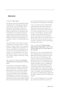 Abstracts / Autorenangaben