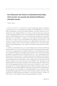 Eine Ökonomie des Teilens ist überlebensnotwendig – doch sie kann nur jenseits des Kapitalverhältnisses erkämpft werden