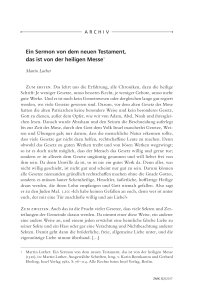 Ein Sermon von dem neuen Testament, das ist von der heiligen Messe