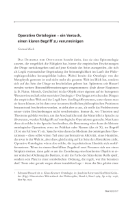 Operative Ontologien – ein Versuch, einen klaren Begriff zu  verunreinigen