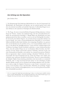 Am Anfang war die Operation