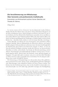 Die Verschlimmerung von Mitteleuropa. Über heroische und postheroische Intellektuelle