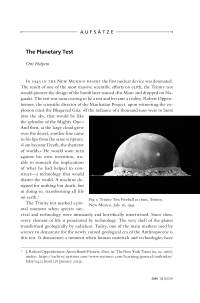 The Planetary Test