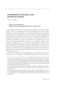 Zur Medialität der Samenbank, oder: die Nacht der Substanz