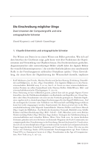 Die Einschreibung möglicher Dinge