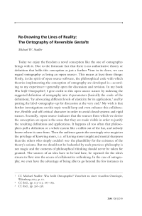 Re-Drawing the Lines of Reality: The Ontography of Reversible Gestalts