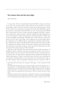 The Camera Shot and the Gun Sight