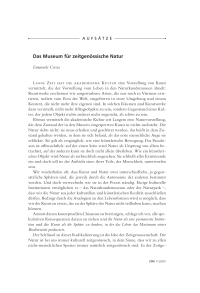 Das Museum für zeitgenössische Natur