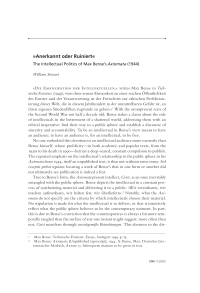 »Anerkannt oder Ruiniert«: The Intellectual Politics of Max Bense’s Axiomata (1944)