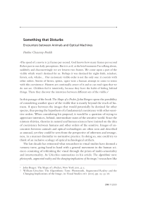 Something that Disturbs: Encounters between Animals and Optical Machines