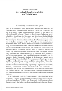 Zur sozialphilosophischen Kritik der Technik heute