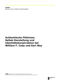 Authentische Fiktionen.  Selbst-Darstellung und  Identitätskonstruktion bei William F. Cody und Karl May