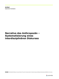 Narrative des Anthropozän – Systematisierung eines interdisziplinären Diskurses