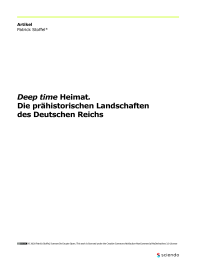 Deep time Heimat. Die prähistorischen Landschaften des Deutschen Reichs