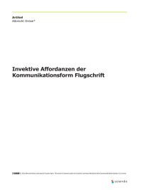 Invektive Affordanzen der Kommunikationsform Flugschrift