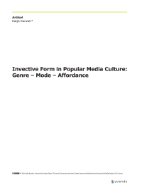 Invective Form in Popular Media Culture: Genre – Mode – Affordance
