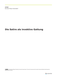 Die Satire als invektive Gattung