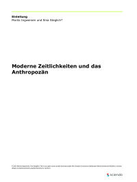 Einleitung: Moderne Zeitlichkeiten und das Anthropozän
