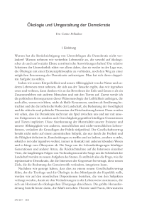 Ökologie und Umgestaltung der Demokratie