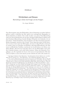 Wirklichkeit und Distanz