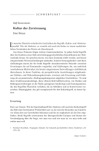 Kultur der Zerstreuung