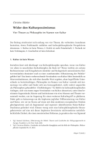 Wider den Kulturpessimismus