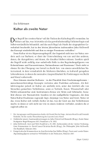 Kultur als zweite Natur