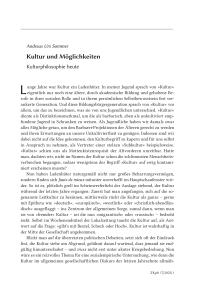 Kultur und Möglichkeiten