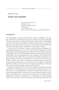 Verlust. Ein Protokoll