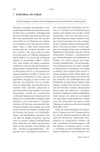 Kritik: Schreiben, als Arbeit