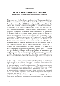 »Kritische Kritik« und »pathische Projektion«