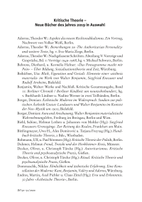 Kritische Theorie – Neue Bücher des Jahres 2019 in Auswahl