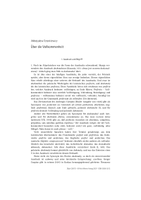 Über die Vollkommenheit