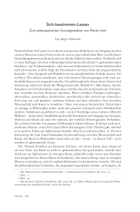 Sich-bestimmen-Lassen