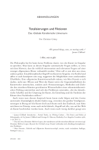 Totalisierungen und Fiktionen