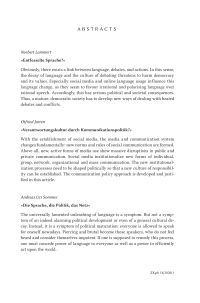 Abstracts / Autoren