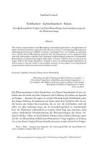 Sichtbarkeit – Aufmerksamkeit – Scham