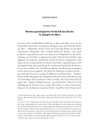 Menkes genealogische Formkritik des Rechts im Spiegel von Marx